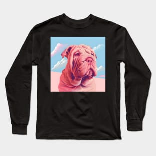 Chinese Crested in 80's Long Sleeve T-Shirt